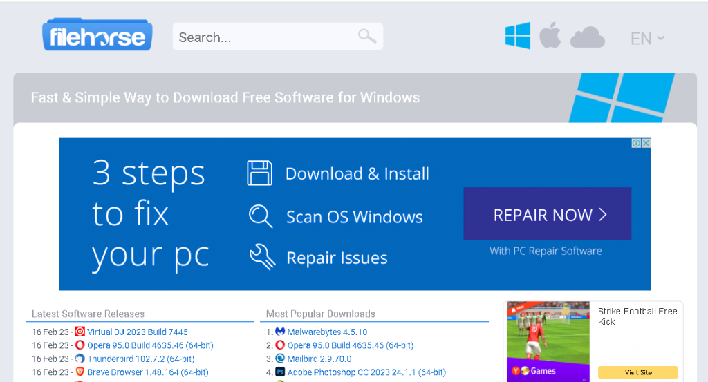 where to download software for pc